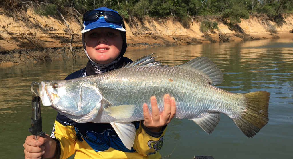 IMPRESSIVE: Ethan Robertson from the Treehouse Tavern Family Fishing Club caught his personal best 75cm barra in Coorooman Creek. IMPRESSIVE: Ethan Robertson from the Treehouse Tavern Family Fishing Club caught his personal best 75cm barra in Coorooman Creek.
